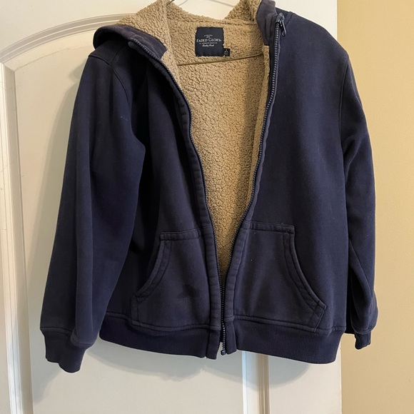 Faded Glory Jackets & Blazers - Fleeced Lined Faded Glory Navy Jacket with Hood Size Large